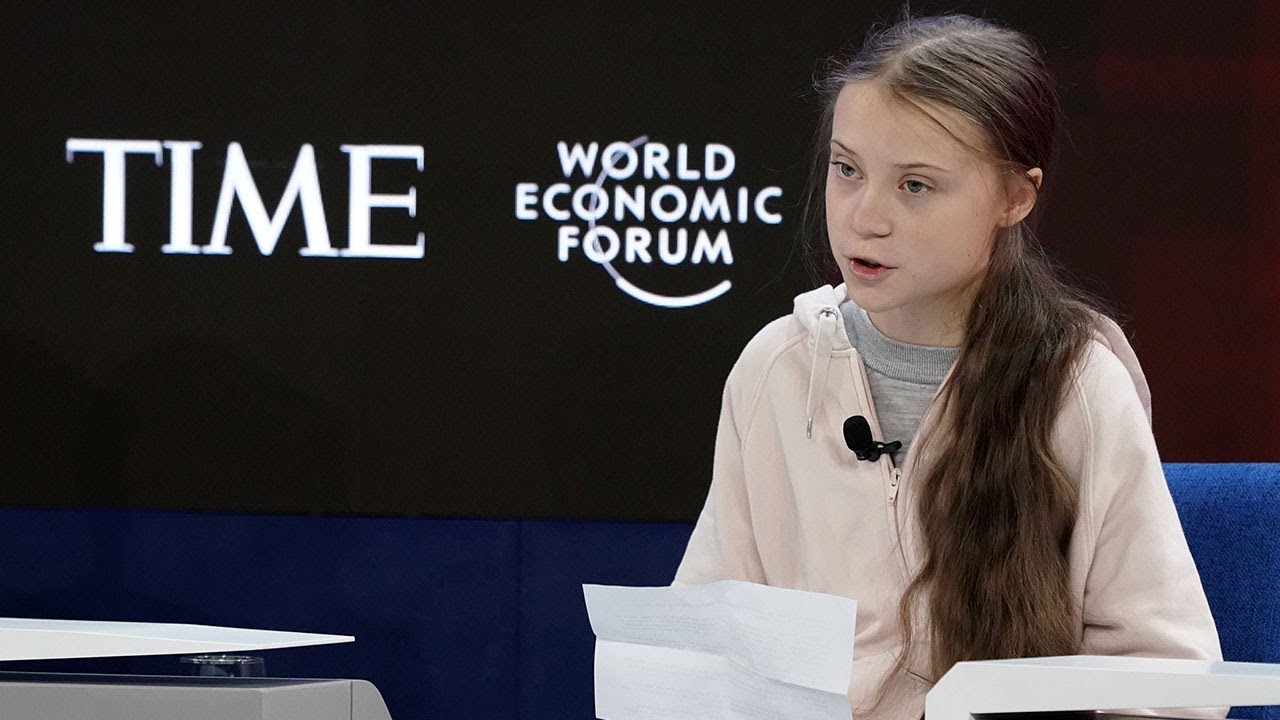 Greta Thunberg a Davos 2020